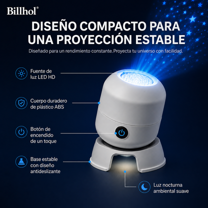🔥 Último día: 70% de descuento丨Billhol® Proyector de Luz Nocturna 5D — Cielo Estrellado y Océano Holográfico Inteligente 🌠