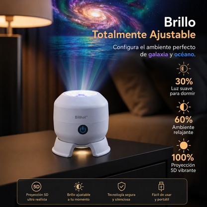 🔥 Último día: 70% de descuento丨Billhol® Proyector de Luz Nocturna 5D — Cielo Estrellado y Océano Holográfico Inteligente 🌠