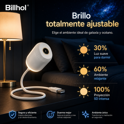 Billhol® Proyector de Luz Nocturna - Proyector Estelar Holográfico Inteligente🔴